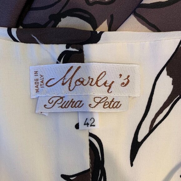 Marly’s 100% silk floral dress w/ scarf made in it - Picture 3 of 16